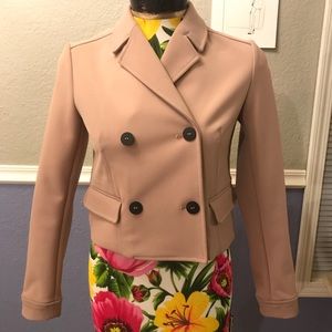 ZARA Cropped Light Pastel Pink Peacoat